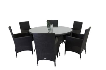 Malin Karmstol Utomhus Svart - Venture Home - Utemöbler & utemiljö - Utestol & trädgårdsstol - Utefåtölj & loungefåtölj