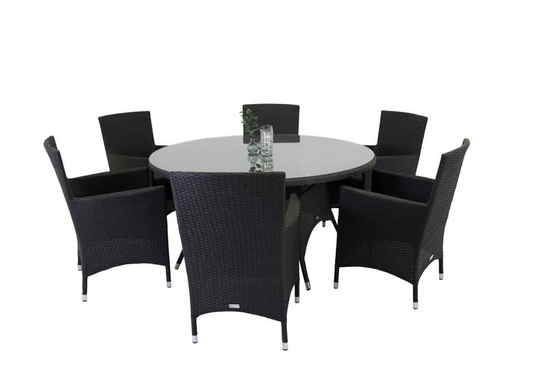 Malin Karmstol Utomhus Svart - Venture Home - Utemöbler & utemiljö - Utestol & trädgårdsstol - Utefåtölj & loungefåtölj