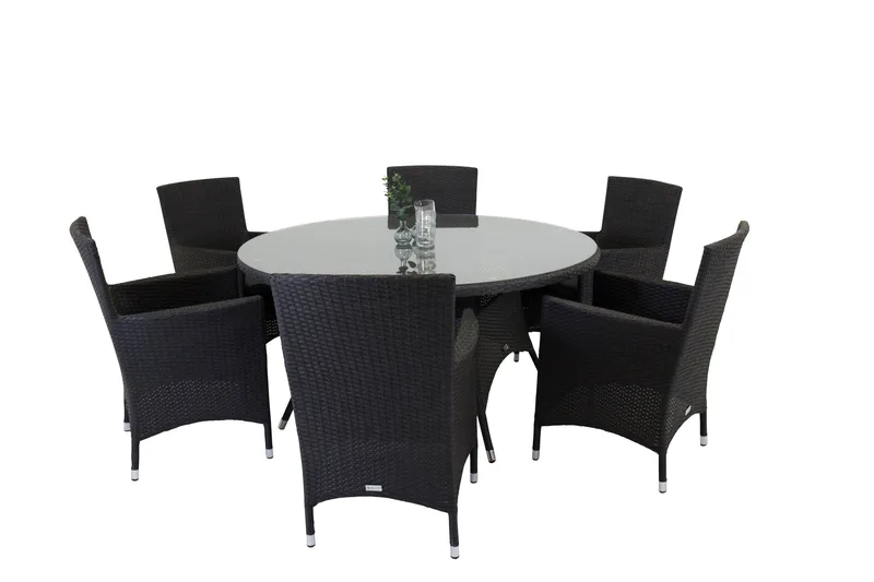 Malin Karmstol Utomhus Svart - Venture Home - Utemöbler & utemiljö - Utestol & trädgårdsstol - Utefåtölj & loungefåtölj