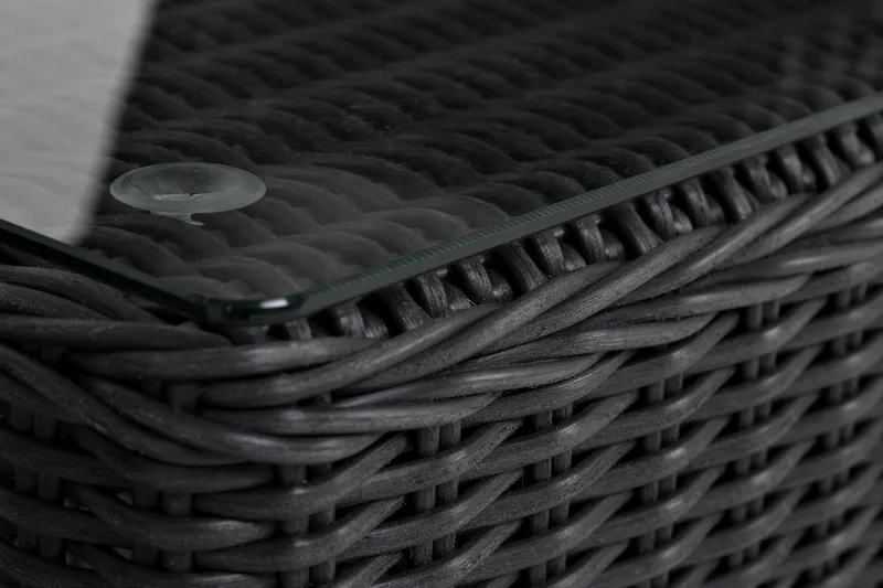 Marcus Caféset med 2 Fåtöljer m Dyna - Svart - Utemöbler & utemiljö - Loungemöbler - Loungestol utomhus