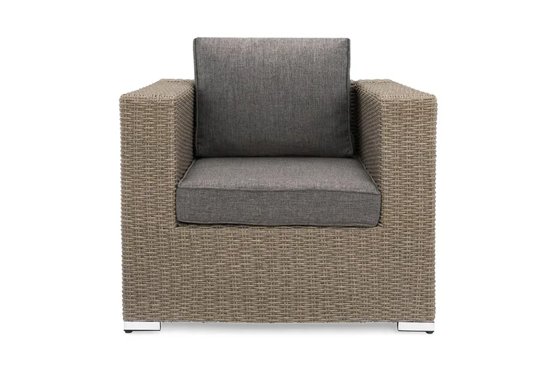 Marcus Loungefåtölj med Dyna - Utefåtölj Rotting Utemöbler - Grå - Utemöbler & utemiljö - Utestol & trädgårdsstol - Utefåtölj & loungefåtölj