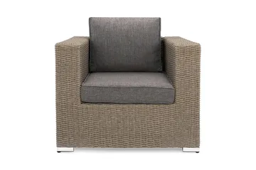 Marcus Loungefåtölj med Dyna - Utefåtölj Rotting Utemöbler - Grå - Utemöbler & utemiljö - Utestol & trädgårdsstol - Utefåtölj & loungefåtölj