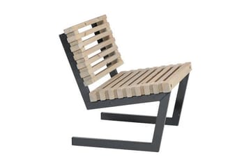 PLUS Siesta Utestol 80 cm - Trä|Svart - Utemöbler & utemiljö - Utestol & trädgårdsstol - Utefåtölj & loungefåtölj