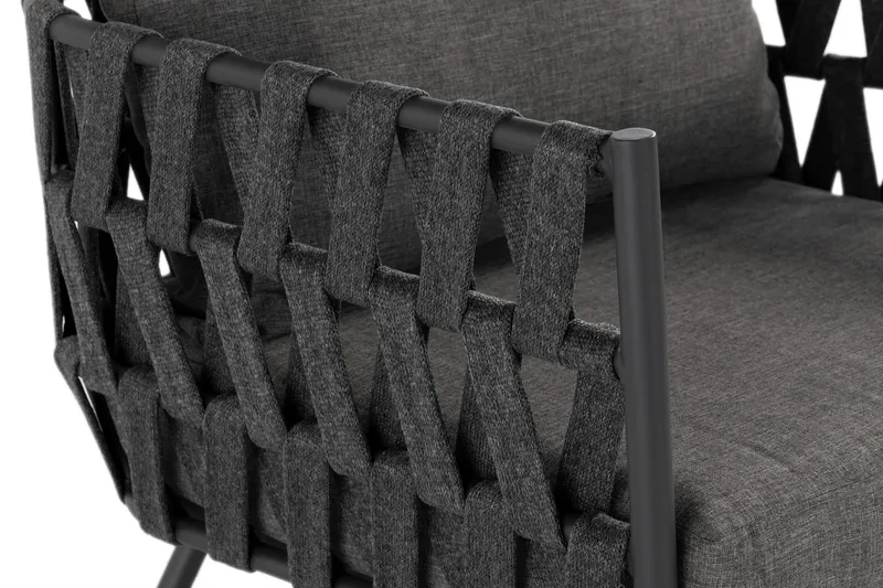 Sandina Utefåtölj – Loungefåtölj för Utemöbler - Svart / Grå - Utemöbler & utemiljö - Utestol & trädgårdsstol - Utefåtölj & loungefåtölj