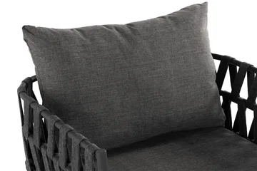 Sandina Utefåtölj – Loungefåtölj för Utemöbler - Svart / Grå - Utemöbler & utemiljö - Utestol & trädgårdsstol - Utefåtölj & loungefåtölj