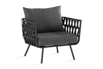 Sandina Utefåtölj – Loungefåtölj för Utemöbler - Svart / Grå - Utemöbler & utemiljö - Utestol & trädgårdsstol - Utefåtölj & loungefåtölj