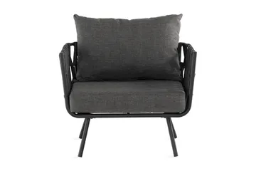 Sandina Utefåtölj – Loungefåtölj för Utemöbler - Svart / Grå - Utemöbler & utemiljö - Utestol & trädgårdsstol - Utefåtölj & loungefåtölj
