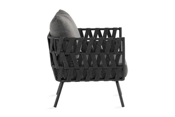 Sandina Utefåtölj – Loungefåtölj för Utemöbler - Svart / Grå - Utemöbler & utemiljö - Utestol & trädgårdsstol - Utefåtölj & loungefåtölj