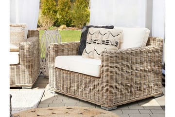 Utefåtölj Apriliana 2-pack - Konstrotting/Ljusbrun - Utemöbler & utemiljö - Utestol & trädgårdsstol - Utefåtölj & loungefåtölj