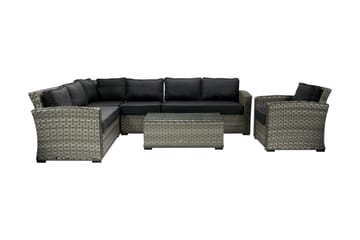 Utefåtölj Geneva Med Kuddar 78x75x78 cm Grå - Utemöbler & utemiljö - Utestol & trädgårdsstol - Utefåtölj & loungefåtölj