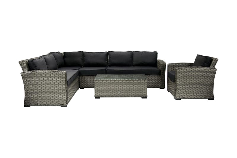 Utefåtölj Geneva Med Kuddar 78x75x78 cm Grå - Utemöbler & utemiljö - Utestol & trädgårdsstol - Utefåtölj & loungefåtölj