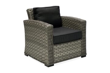 Utefåtölj Geneva Med Kuddar 78x75x78 cm Grå - Utemöbler & utemiljö - Utestol & trädgårdsstol - Utefåtölj & loungefåtölj