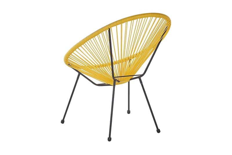 Utestol Cayaco 2-pack - Konstrotting/Gul - Utemöbler & utemiljö - Utestol & trädgårdsstol - Utefåtölj & loungefåtölj