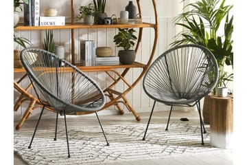 Utestol Cayaco 2-pack - Konstrotting/Mörkgrå - Utemöbler & utemiljö - Utestol & trädgårdsstol - Utefåtölj & loungefåtölj