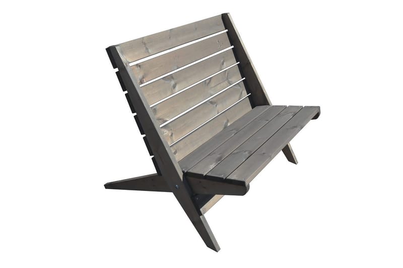 Utestol EcoFurn Granny Double Furu Oljad Grå - Grå - Utemöbler & utemiljö - Utestol & trädgårdsstol - Utefåt�ölj & loungefåtölj