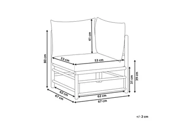Villa Castelli Utefåtölj - Ljusbrun/Beige - Utemöbler & utemiljö - Utestol & trädgårdsstol - Utefåtölj & loungefåtölj