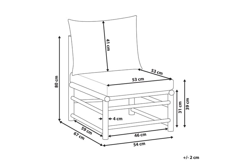 Villa Castelli Utefåtölj - Vit/Ljusbrun - Utemöbler & utemiljö - Utestol & trädgårdsstol - Utefåtölj & loungefåtölj