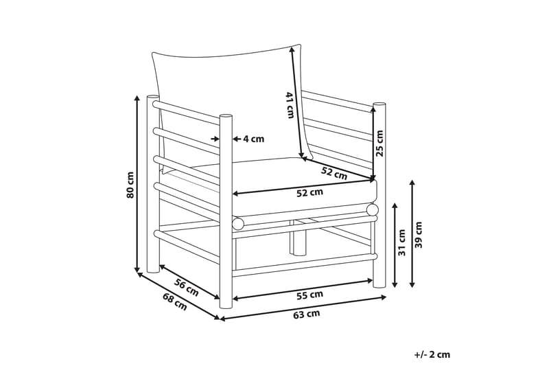Villa Castelli Utefåtölj - Vit/Ljusbrun - Utemöbler & utemiljö - Utestol & trädgårdsstol - Utefåtölj & loungefåtölj