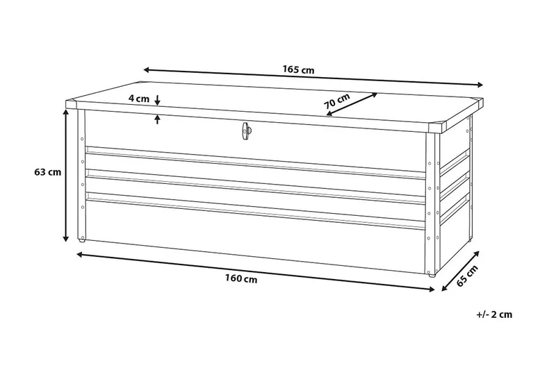 Cebrosa Dynlåda 165 cm - Vit - Utemöbler & utemiljö - Utomhusförvaring - Dynförvaring - Dynbox & dynlåda