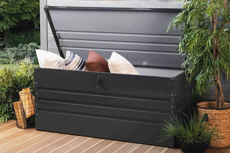 Cebrosa Dynlåda 62|132|64 cm - Svart/Grå - Utemöbler & utemiljö - Utomhusförvaring - Dynförvaring - Dynbox & dynlåda