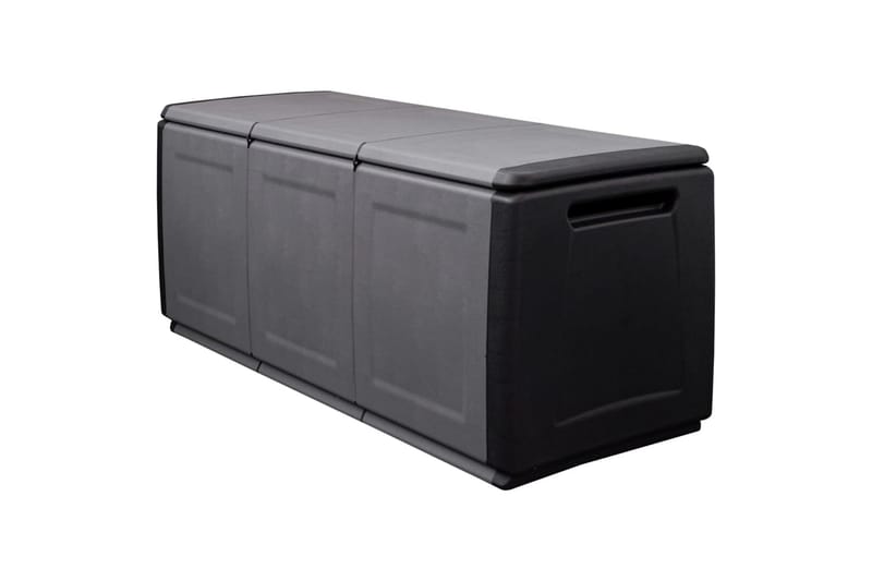 Dynbox 138x53x57 cm 330 L mörkgrå och svart - Dynbox & dynlåda