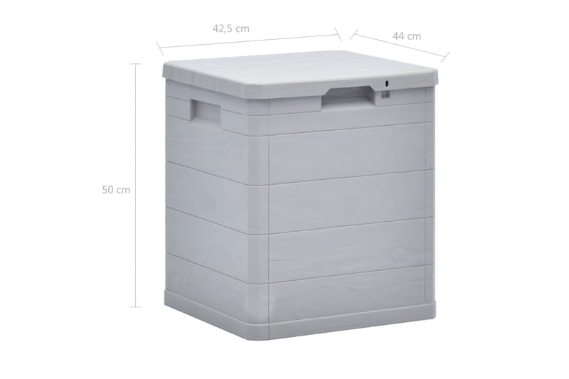 Dynbox 90 liter ljusgrå - Grå - Dynbox & dynlåda