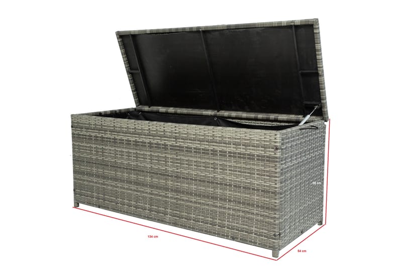 Dynbox Bräcke 134 cm - Grå - Utemöbler & utemiljö - Utomhusförvaring - Dynförvaring - Dynbox & dynlåda