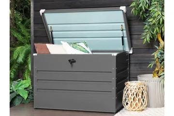 Dynlåda 100 x 62 cm grå CEBROSA - Grå - Utemöbler & utemiljö - Utomhusförvaring - Dynförvaring - Dynbox & dynlåda