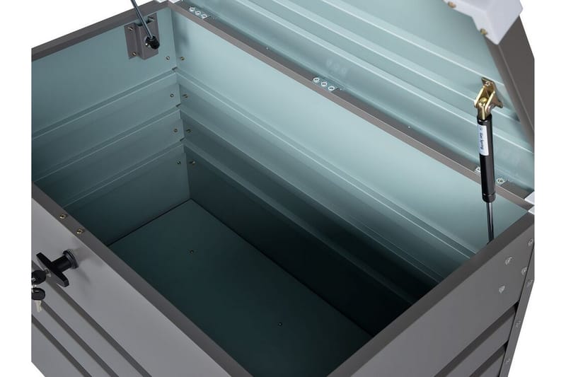 Dynlåda 132 x 62 cm grå CEBROSA - Grå - Utemöbler & utemiljö - Utomhusförvaring - Dynförvaring - Dynbox & dynlåda