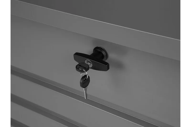 Dynlåda 132 x 62 cm grå CEBROSA - Grå - Utemöbler & utemiljö - Utomhusförvaring - Dynförvaring - Dynbox & dynlåda