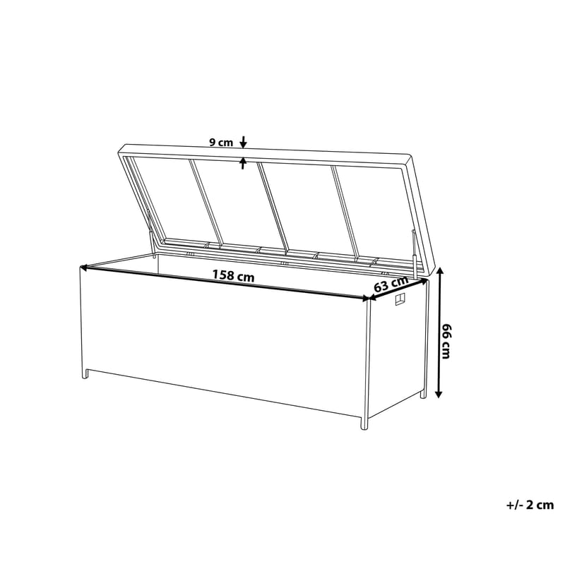 Dynlåda Modena 158 cm - Vit - Utemöbler & utemiljö - Utomhusförvaring - Dynförvaring - Dynbox & dynlåda