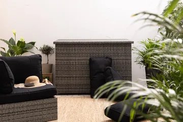 Gigant vattentät dynbox XL utomhus - Dynlåda i konstrotting (B150xD90xH101 cm) - Grå - Utemöbler & utemiljö - Utomhusförvaring - Dynförvaring - Dynbox & dynlåda