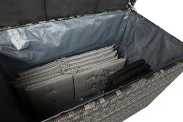 Gigant vattentät dynbox XL utomhus - Dynlåda i konstrotting (B150xD90xH101 cm) - Grå - Utemöbler & utemiljö - Utomhusförvaring - Dynförvaring - Dynbox & dynlåda