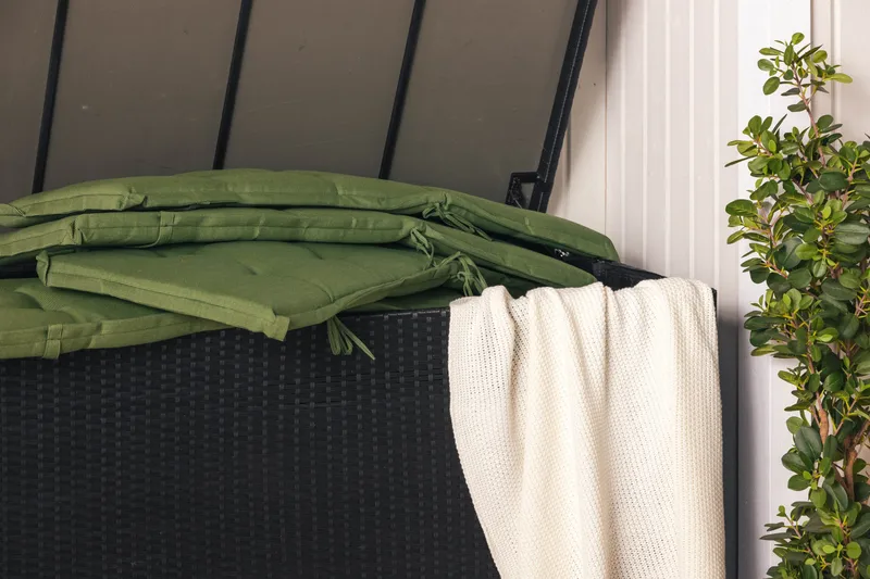 Gigant vattentät dynbox XL utomhus - Dynlåda i konstrotting (B150xD90xH101 cm) - Svart - Utemöbler & utemiljö - Utomhusförvaring - Dynförvaring - Dynbox & dynlåda