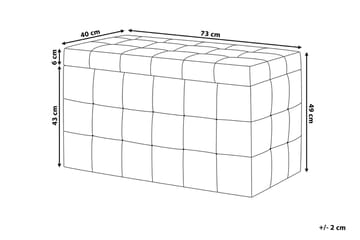Michigan Dynbo| 42|72|40 cm - Svart - Möbler - Fåtölj & stolar - Pall & puff - Fotpallar