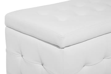 Michigan Förvaringslåda |42|72|40 cm - Vit - Möbler - Fåtölj & stolar - Pall & puff - Fotpallar