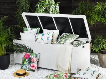 Modena Dynlåda 158 cm - Vit - Utemöbler & utemiljö - Utomhusförvaring - Dynförvaring - Dynbox & dynlåda