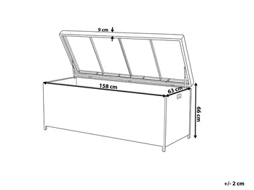 Modena Dynlåda 158 cm - Vit - Utemöbler & utemiljö - Utomhusförvaring - Dynförvaring - Dynbox & dynlåda