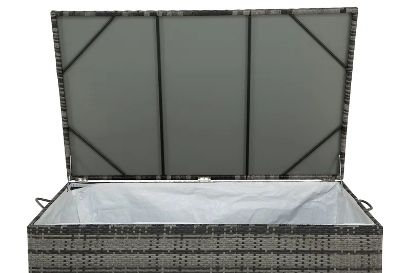 Sydney vattentät dynbox Large utomhus - Dynlåda i konstrotting (B140xD80xH90 cm) - Grå - Utemöbler & utemiljö - Utomhusförvaring - Dynförvaring - Dynbox & dynlåda