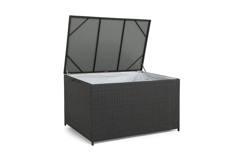 Sydney vattentät dynbox Large utomhus - Dynlåda i konstrotting (B140xD80xH90 cm) - Svart - Utemöbler & utemiljö - Utomhusförvaring - Dynförvaring - Dynbox & dynlåda