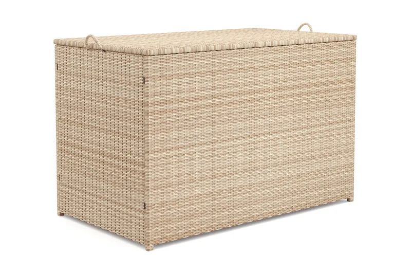 Sydney Dynbox Utomhus i konstrotting med handtag 140x90x80 cm - Beige - Utemöbler & utemiljö - Utomhusförvaring - Dynförvaring - Dynbox & dynlåda