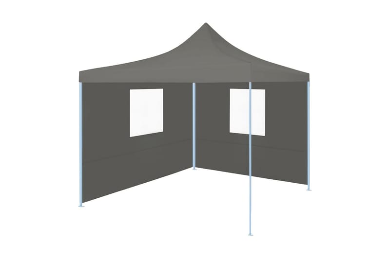 Pop-Up hopfällbart partytält med 2 sidoväggar 3x3 m antracit - Trädgårdstält & förvaringstält - Pop-up tält & eventtält