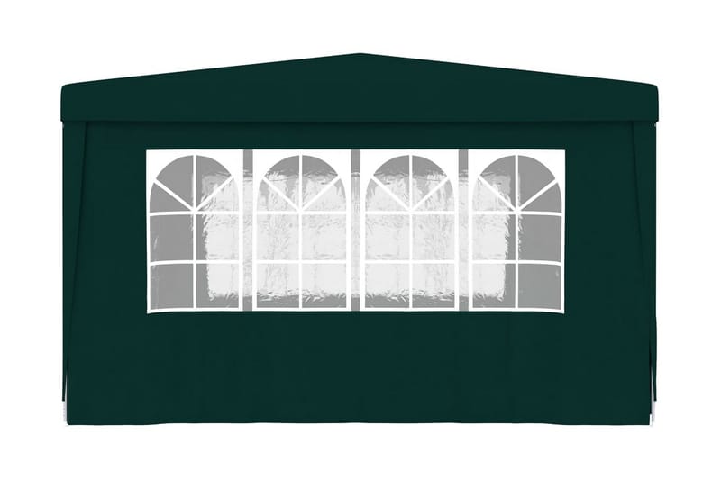Professionellt partytält med väggar 4x4 m grön 90 g/m² - Grön - Trädgårdstält & förvaringstält - Partytält