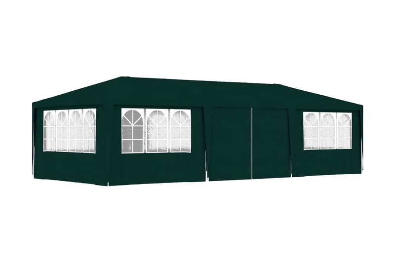 Professionellt partytält med väggar 4x9 m grön 90 g/m² - Grön - Trädgårdstält & förvaringstält - Partytält