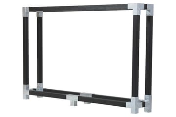 PLUS Cubic Vedvägg - 286x50x188 cm - Vit/Svart - Utemöbler & utemiljö - Utomhusförvaring - Vedförvaring