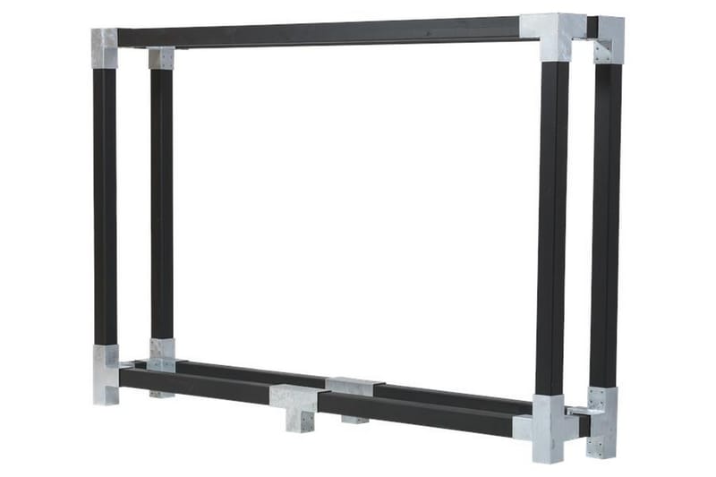 PLUS Cubic Vedvägg - 286x50x188 cm - Vit/Svart - Utemöbler & utemiljö - Utomhusförvaring - Vedförvaring