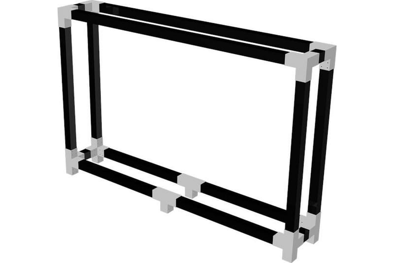 PLUS Cubic Vedvägg - 286x50x188 cm - Vit/Svart - Utemöbler & utemiljö - Utomhusförvaring - Vedförvaring