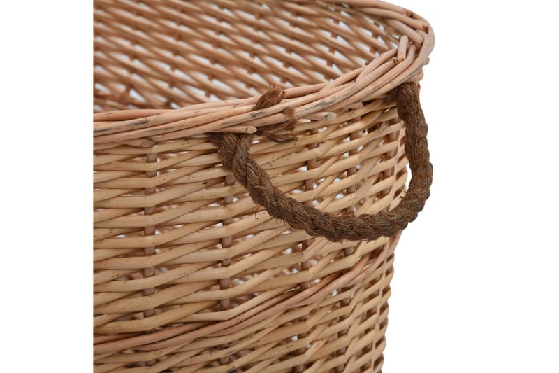Vedkorg med bärhandtag 88x57x34 cm naturlig pil - Brun - Vedkorg - Vedförvaring