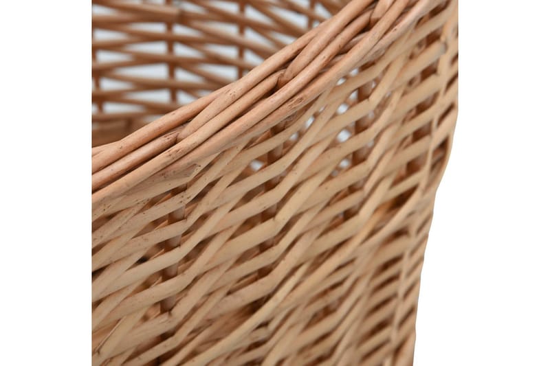 Vedkorg med bärhandtag 88x57x34 cm naturlig pil - Brun - Vedkorg - Vedförvaring