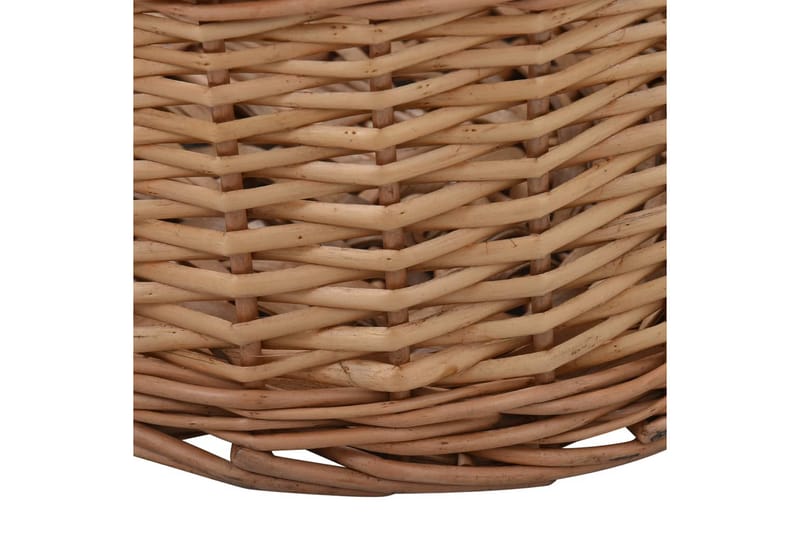 Vedkorg med bärhandtag 88x57x34 cm naturlig pil - Brun - Vedkorg - Vedförvaring
